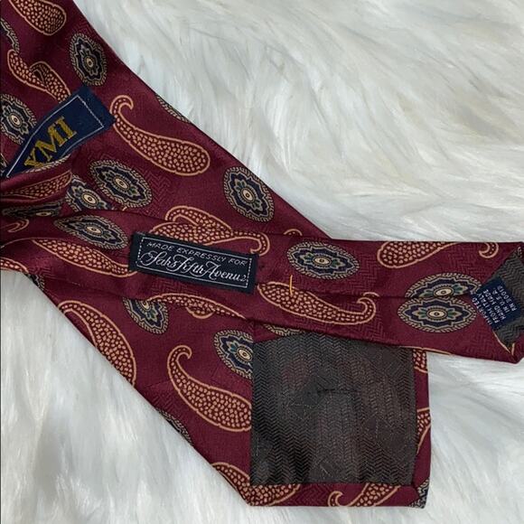 XMI 100% Silk Paisley Neck Tie - Picture 6 of 6